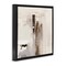 Stupell Industries Off-White with Brown Streaks Floater Framed Canvas Wall Art Design by Susan Jill